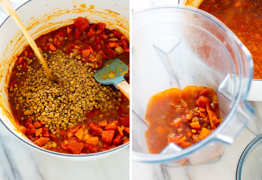 adding lentils to soup