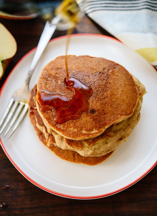 Apple oat pancakes recipe - cookieandkate.com