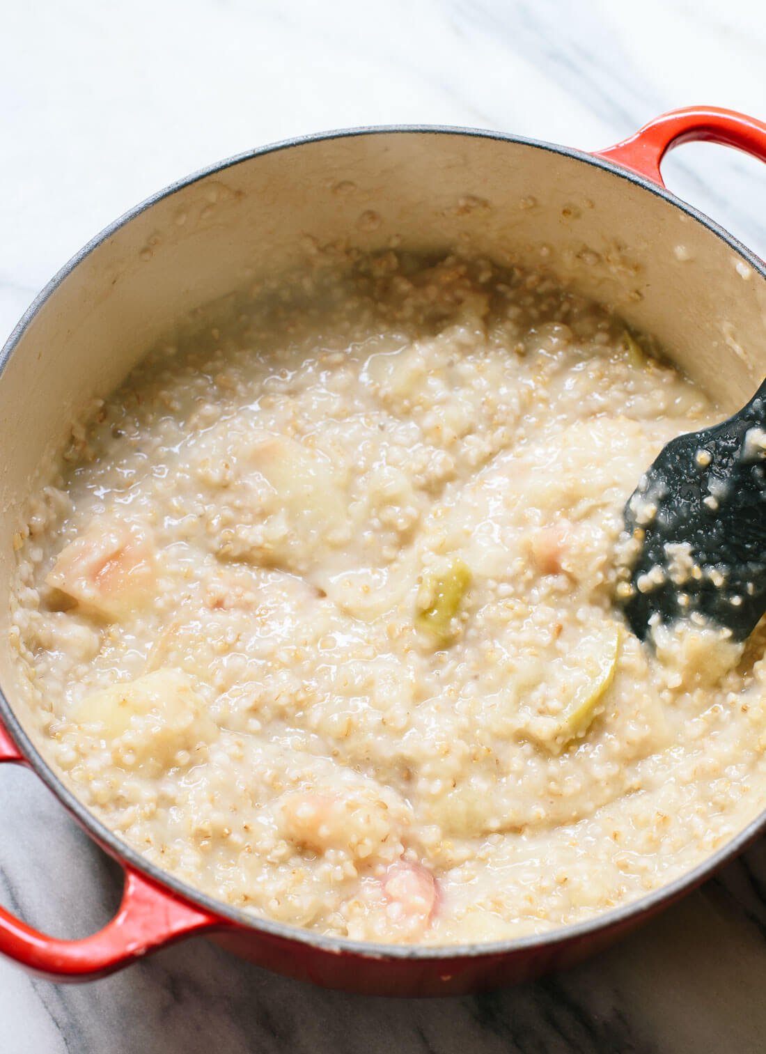 This amazing apple oatmeal is a one-pot, healthy breakfast that reheats beautifully for busy weekday mornings. cookieandkate.com