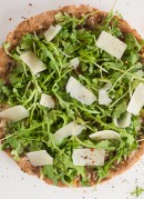 Pesto Pizza with Fresh Arugula and Parmesan