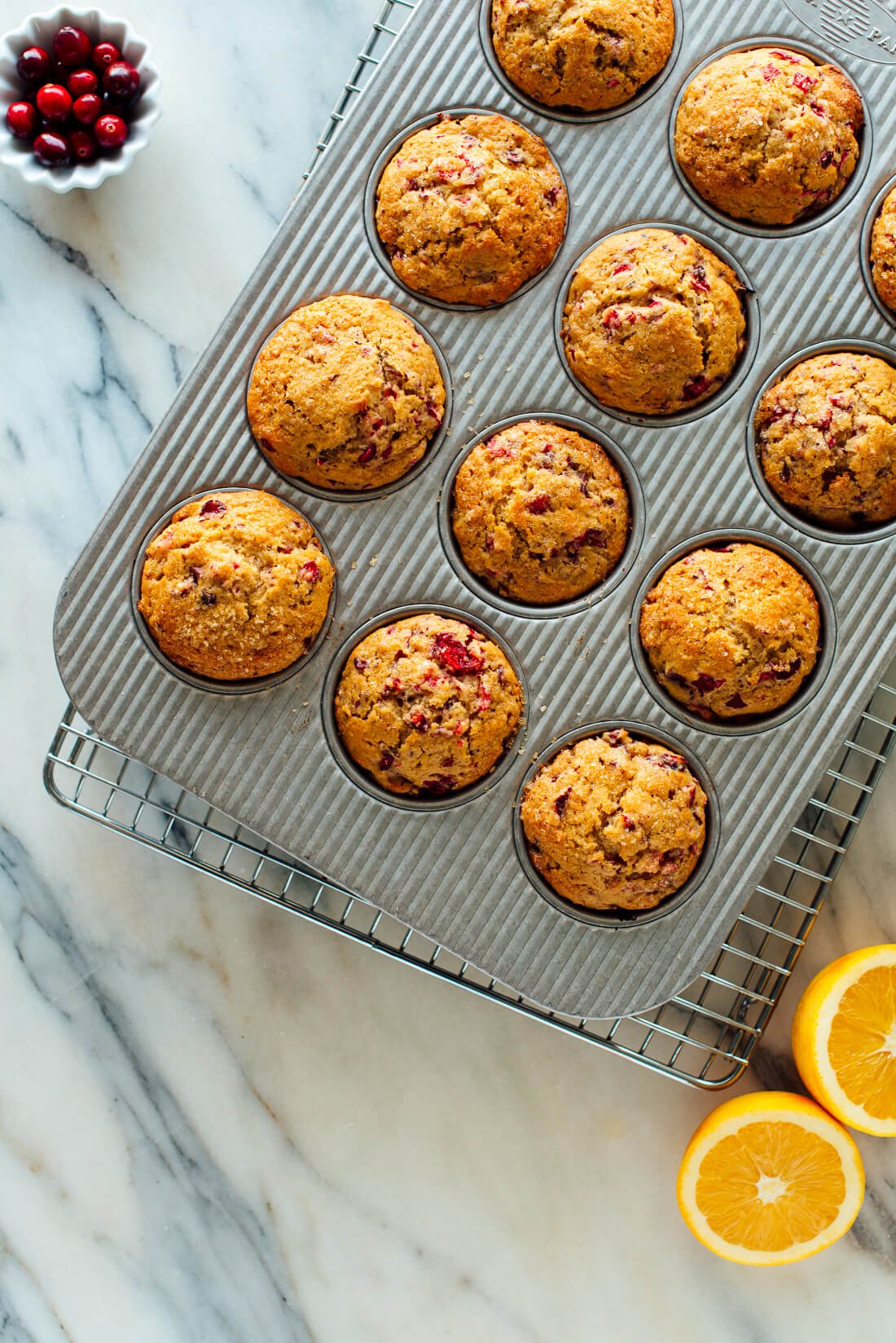 baked cranberry orange muffins