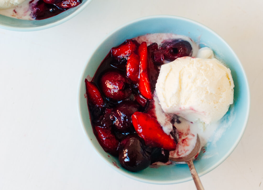 Balsamic Stone Fruit Sundae