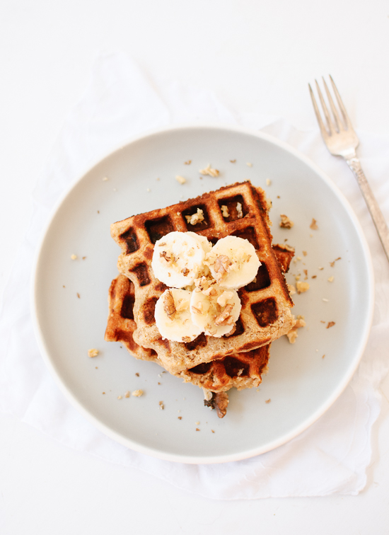 banana nut waffles