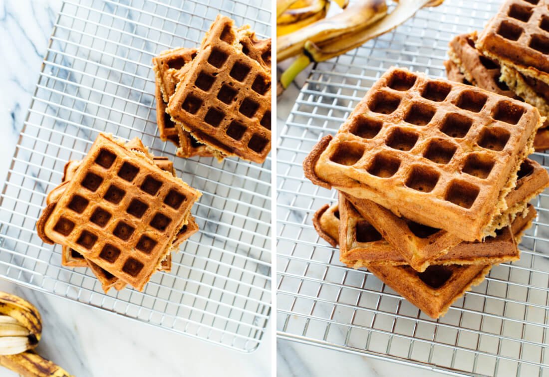 banana oatmeal waffles