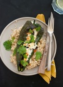 Beer Bean-Stuffed Poblano Peppers