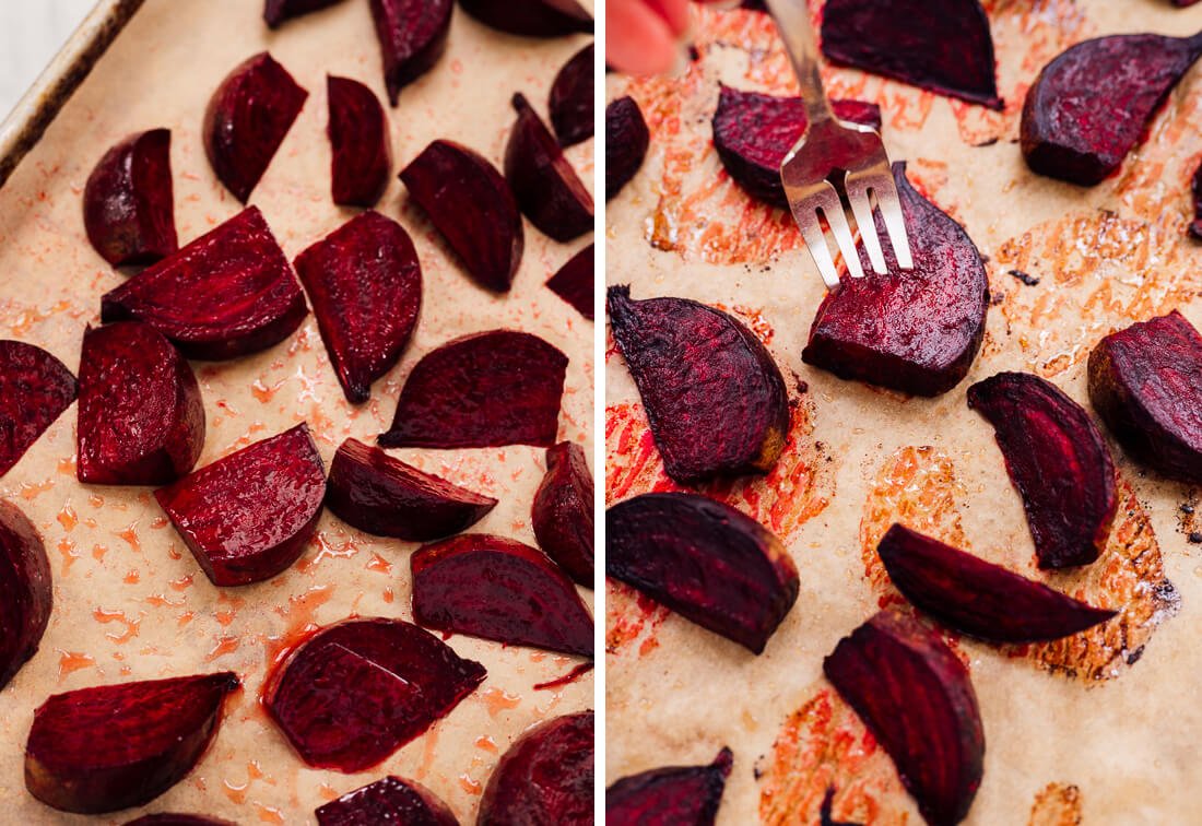 beets before and after roasting