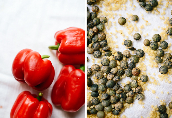 bell peppers, lentils and couscous