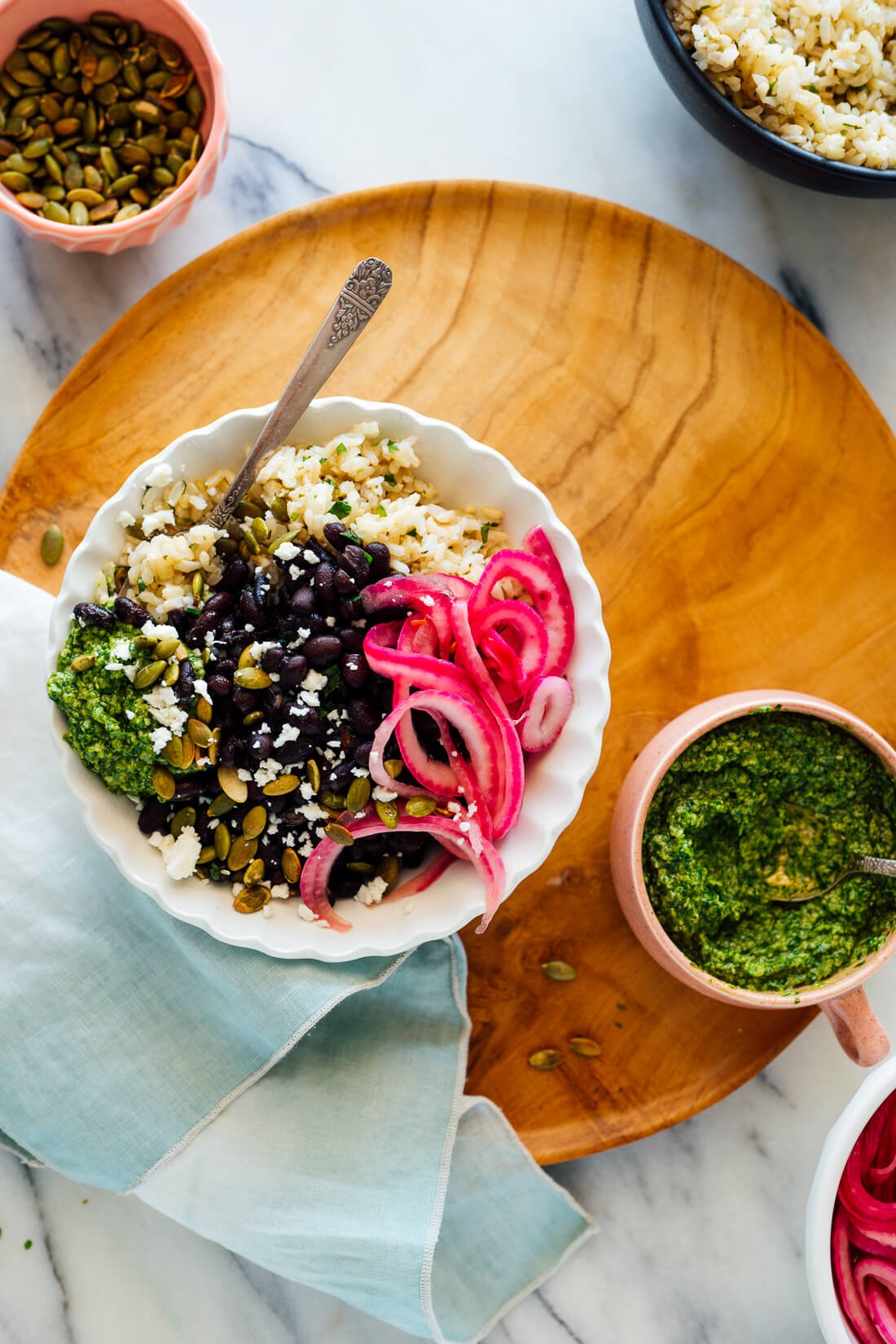 black beans in burrito bowl