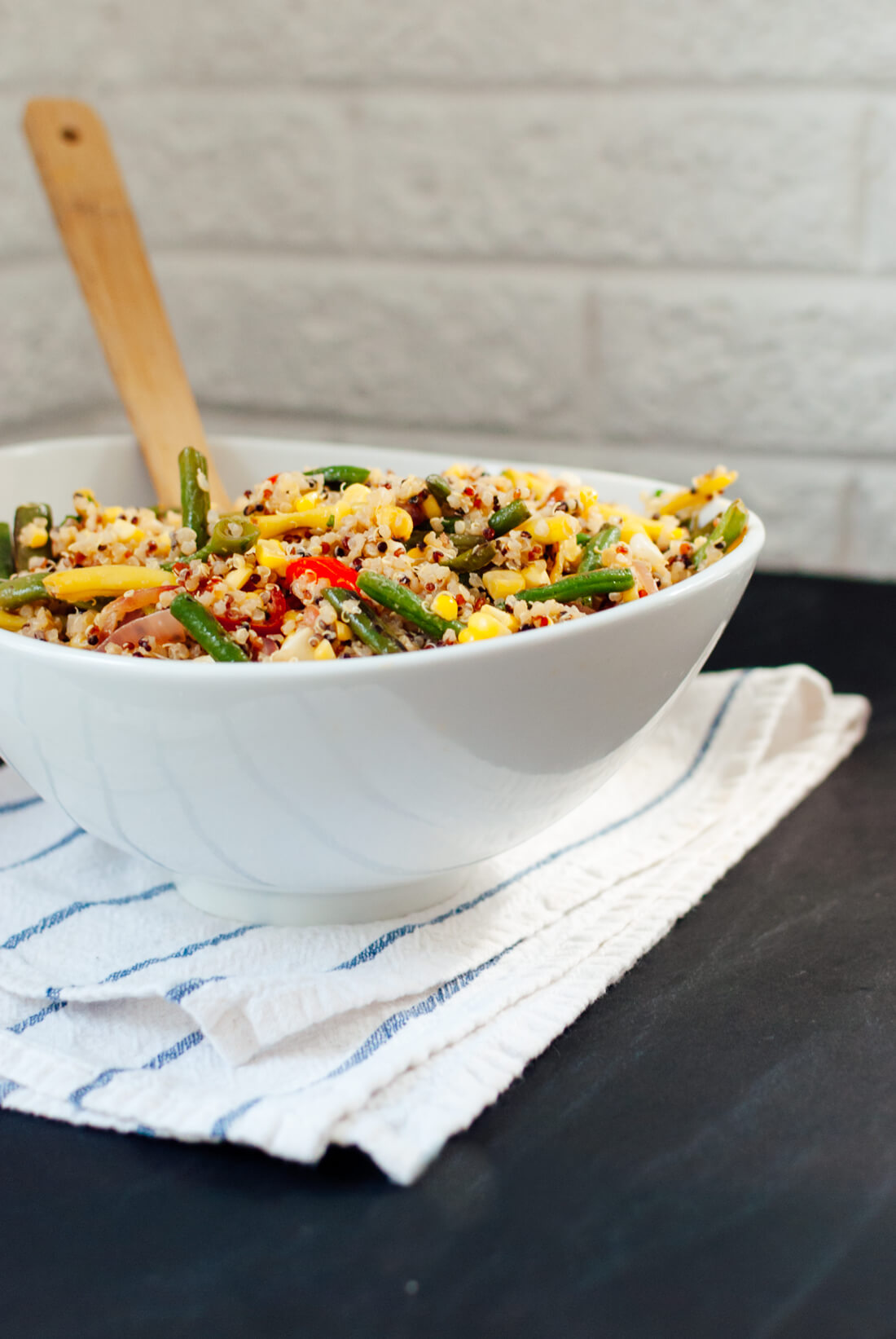 Blackened Green Bean and Quinoa Salad