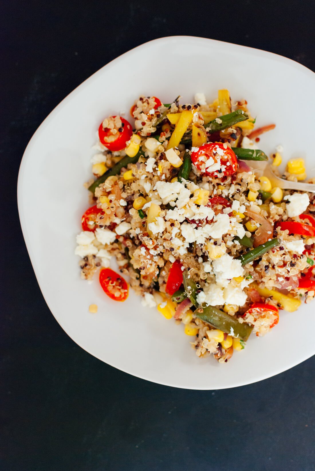 Blackened Green Bean and Quinoa Salad