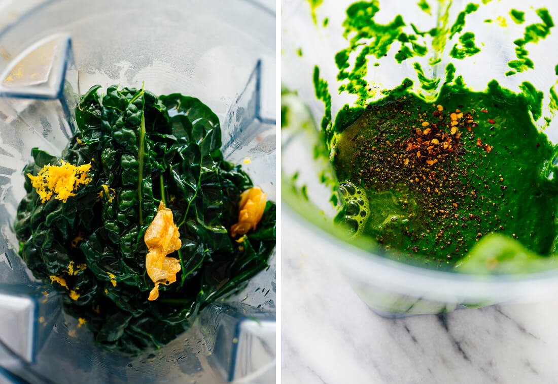 blended kale sauce