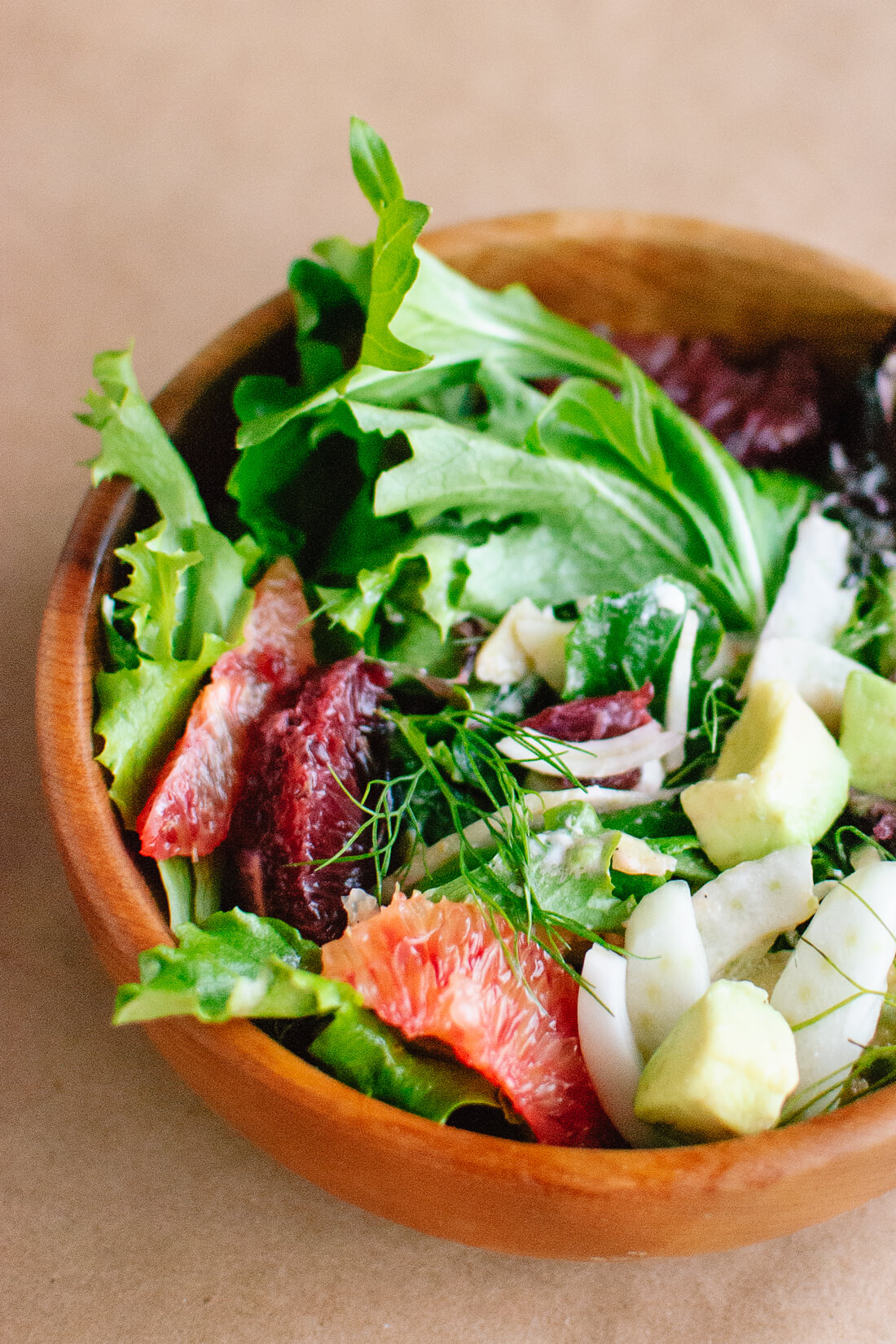 Blood Orange, Fennel and Avocado Salad with Lemon Citronette