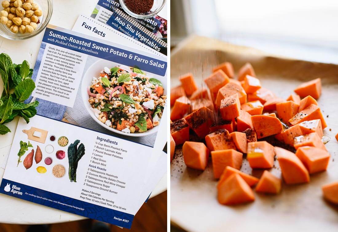 Blue Apron menu