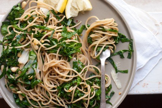 lemon collard greens pasta