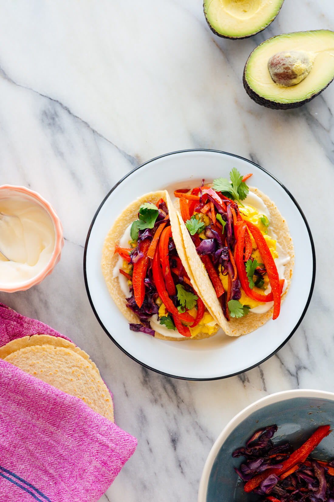 breakfast taco assembly