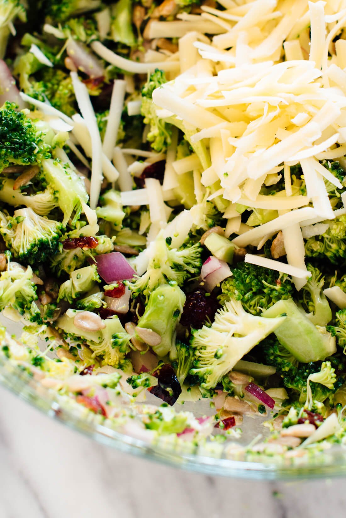 broccoli salad recipe with cheddar cheese no mayo