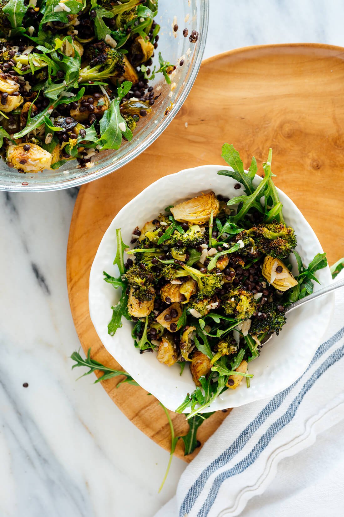 brussels broccoli lentil salad single serving