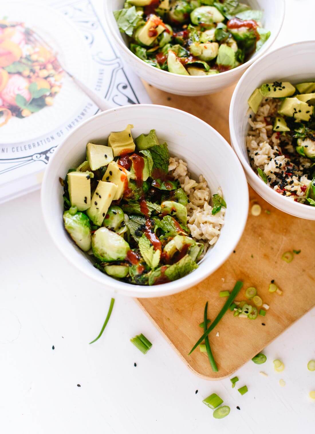 Brussels sprouts and coconut rice, a delicious and quick dinner! cookieandkate.com