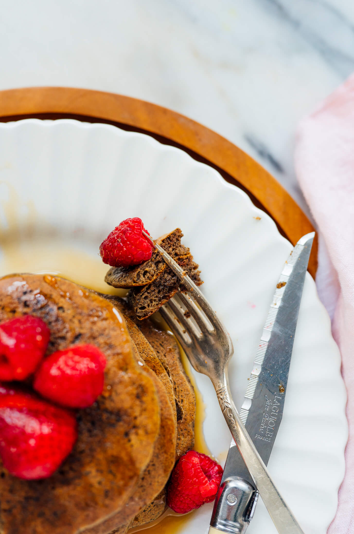 buckwheat pancakes on plate