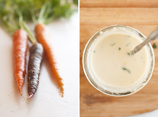 carrots and tahini dressing