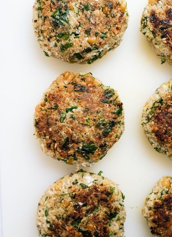 Healthy and light cauliflower falafel burgers - cookieandkate.com