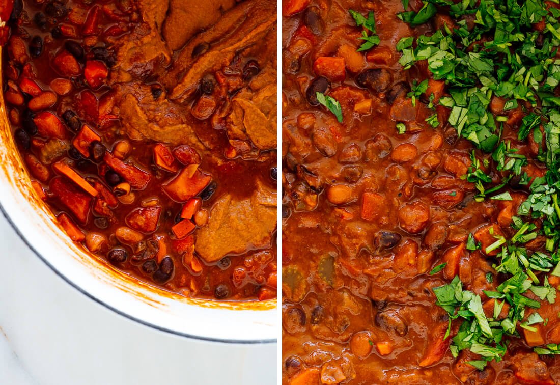 chili texture after blending portion