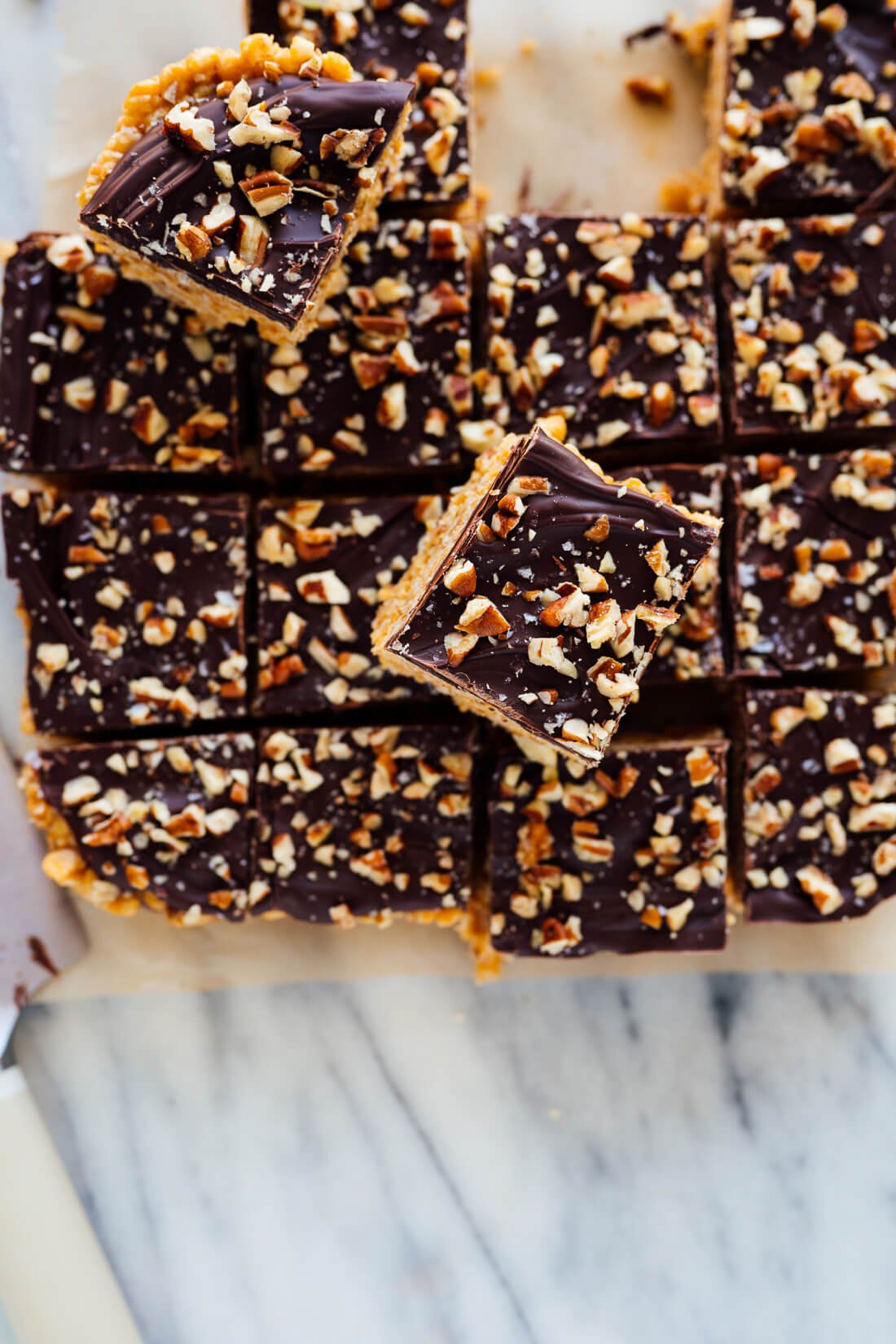 chocolate peanut butter crispy bars