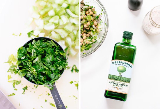 chopped parsley and olive oil