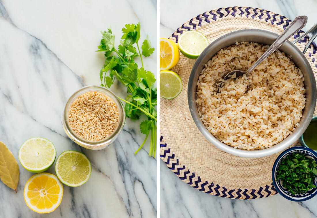 cilantro-lime brown rice ingredients