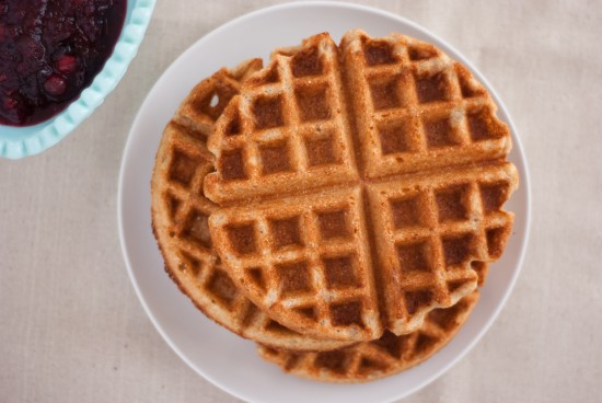 whole wheat coconut waffles