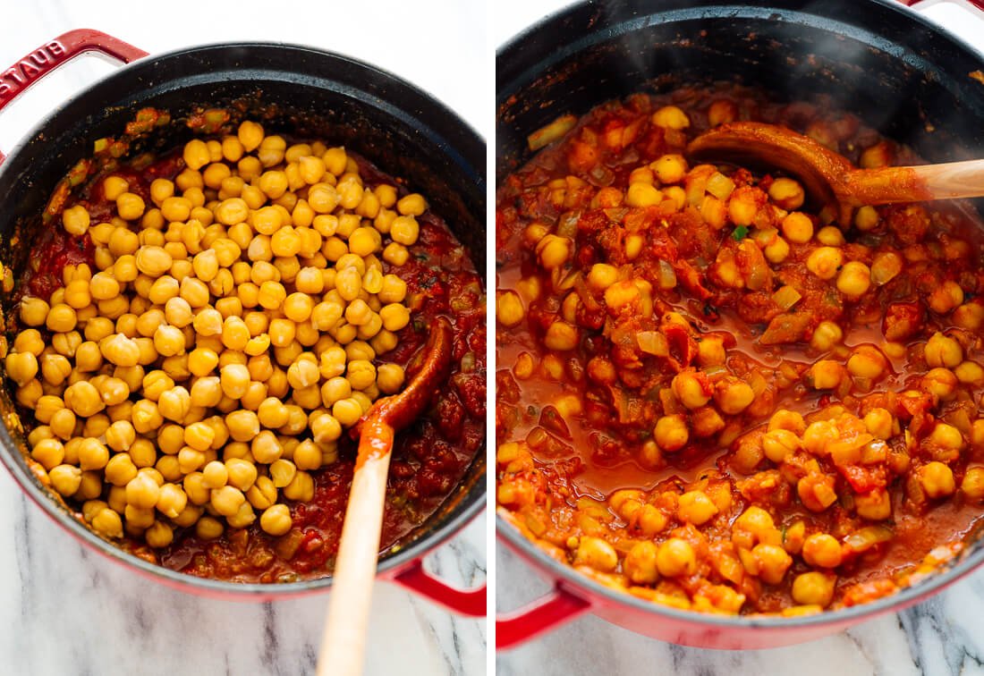 cooking chana masala