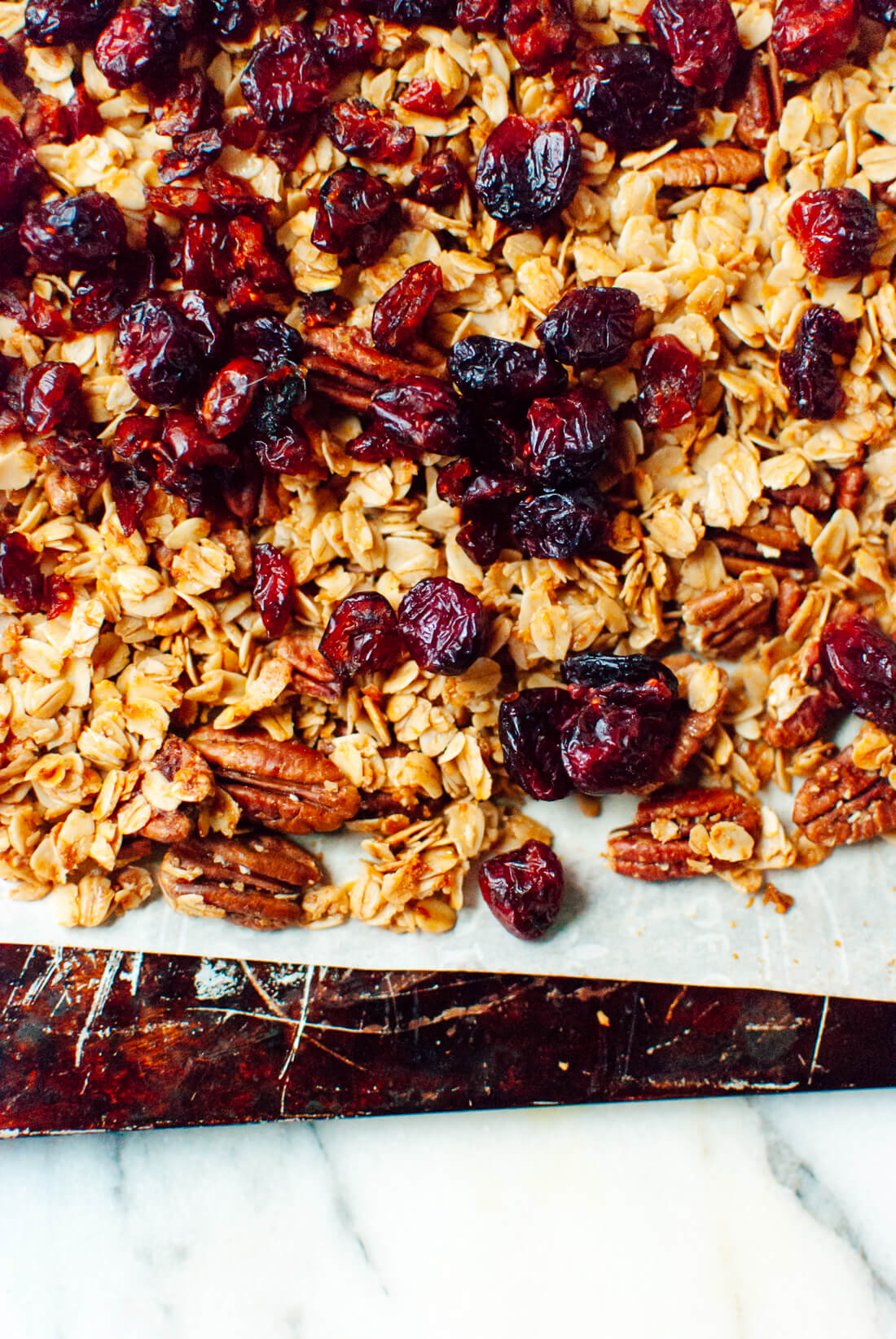 Cranberry orange granola recipe