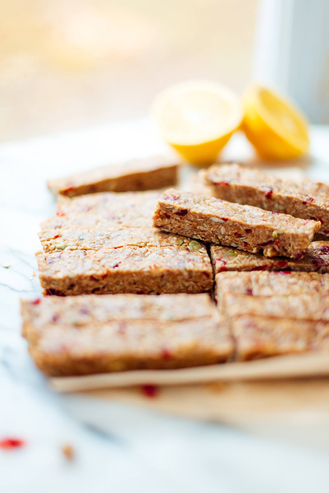 Cranberry orange granola bars