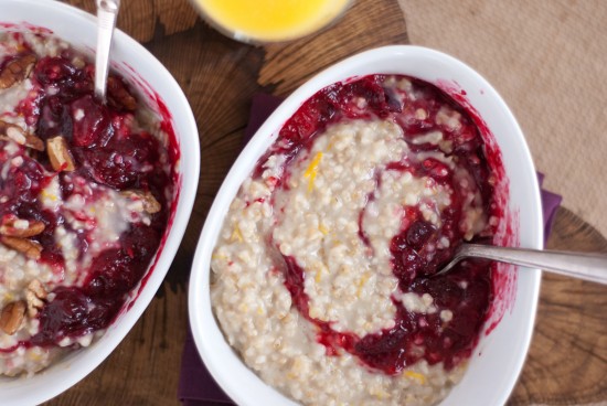 cranberry orange steel cut oats