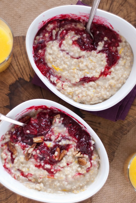 cranberry orange steel cut oats recipe