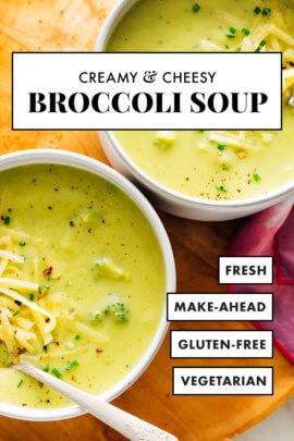 creamy cheesy broccoli soup recipe