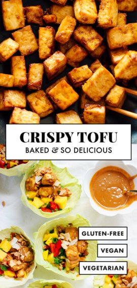 crispy baked tofu recipe pin