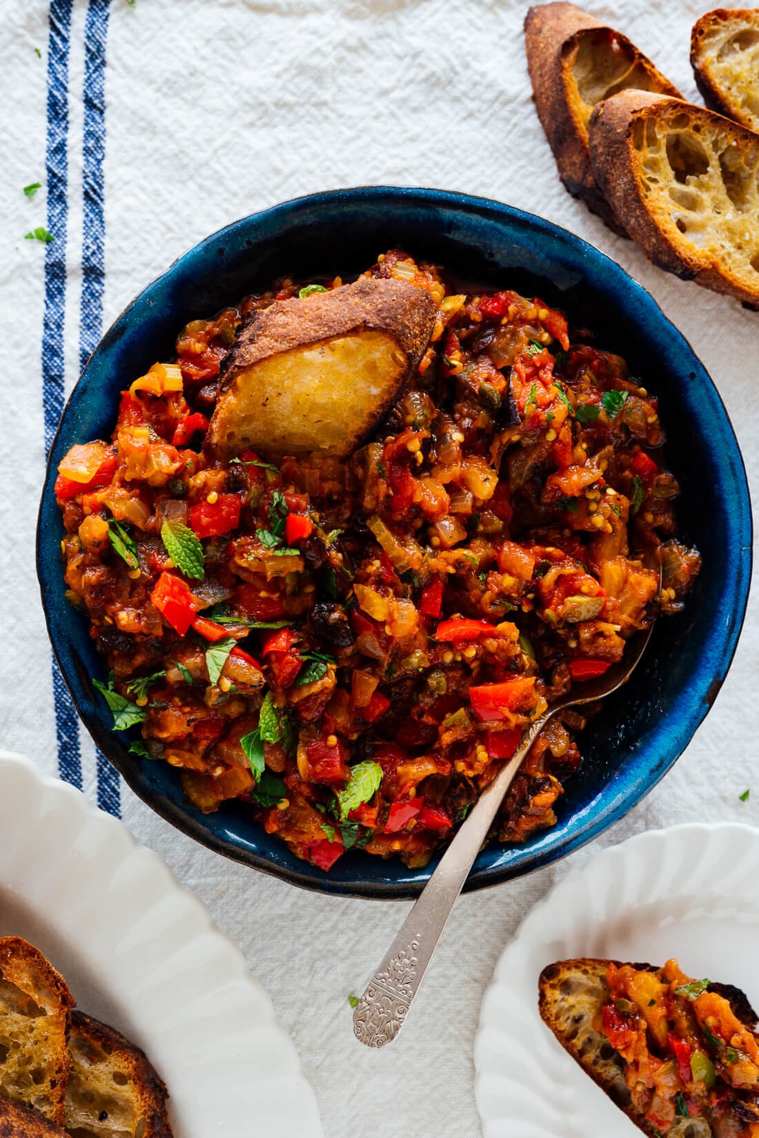 crostini with caponata