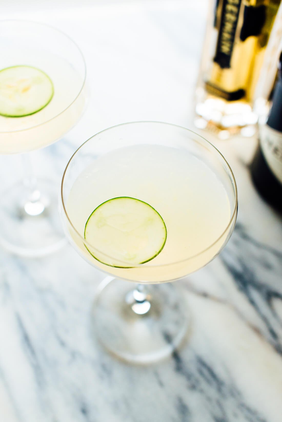 Refreshing cucumber, St. Germain and Hendrick's gin cocktail recipe.