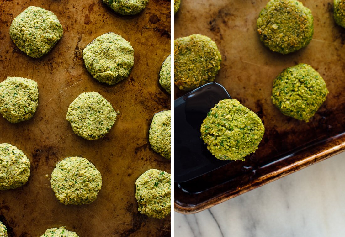 falafel baking progress