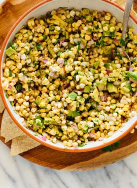 fresh corn salsa with optional avocado