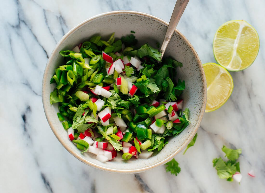 fresh herb radish mix