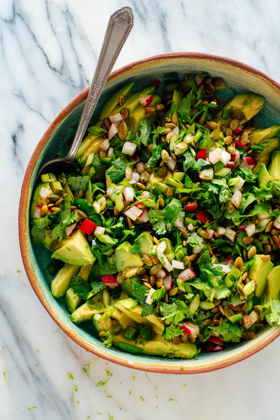 fresh herbed avocado salad recipe