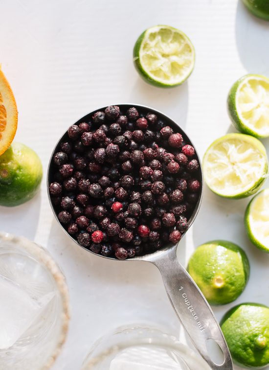 Frozen blueberry margaritas ingredients - cookieandkate.com