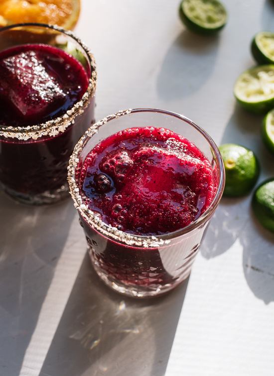 Frozen blueberry margaritas recipe - cookieandkate.com