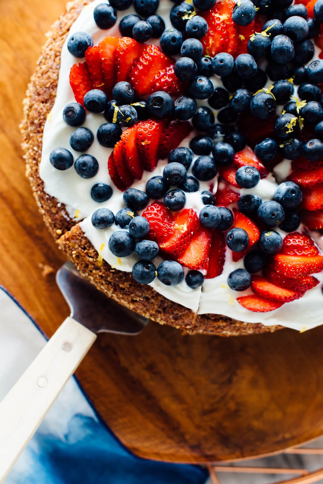 gluten free almond cake with berries recipe