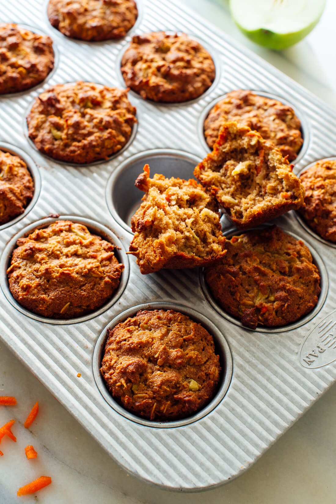 gluten free apple carrot muffins