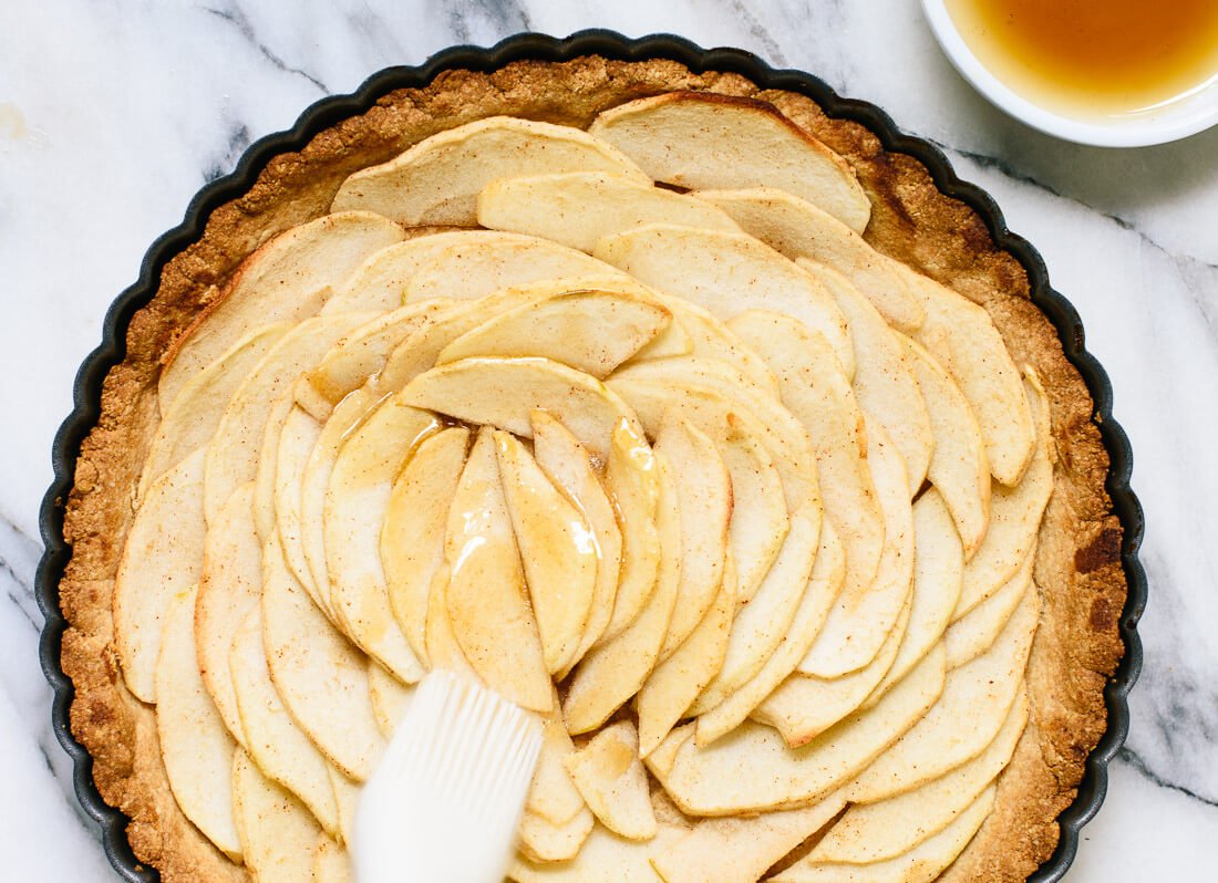 Gluten-free apple tart with maple glaze - cookieandkate.com