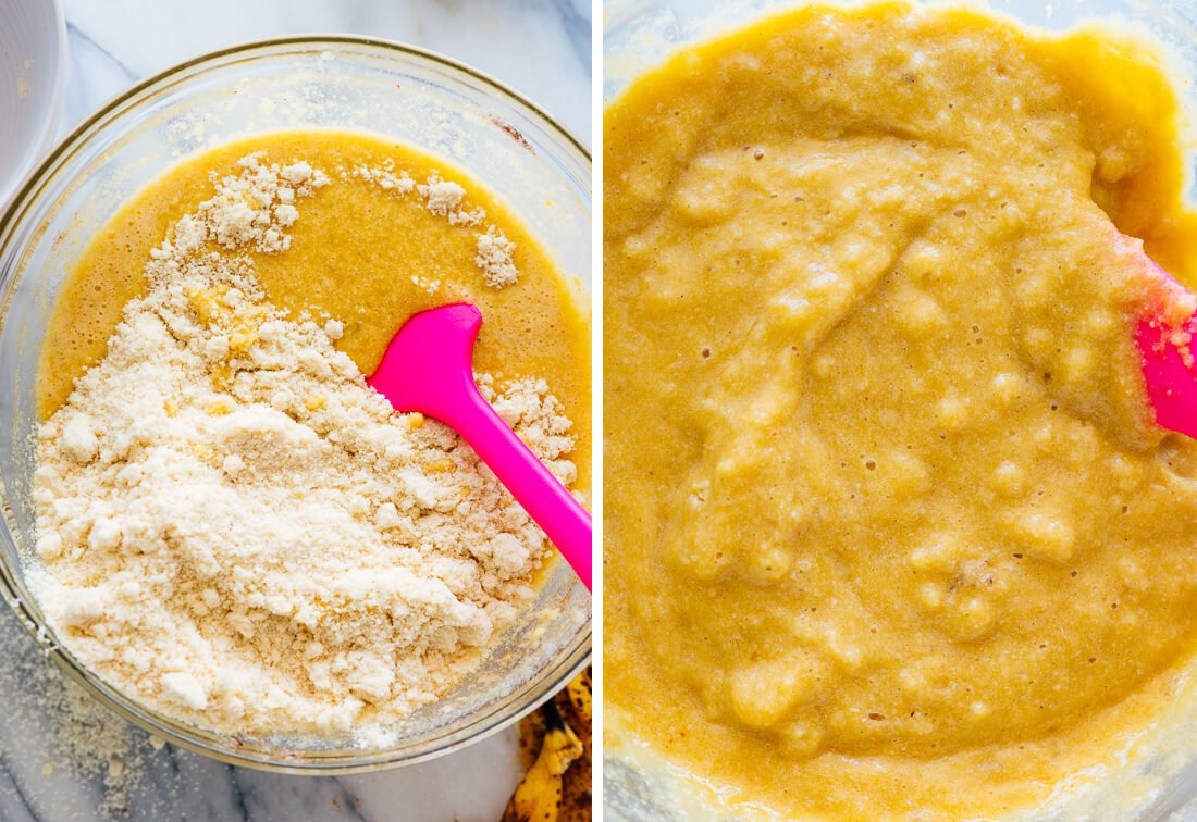 gluten-free banana bread batter