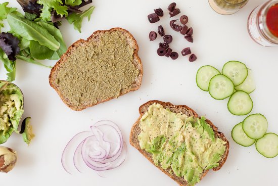 Greek avocado sandwich ingredients